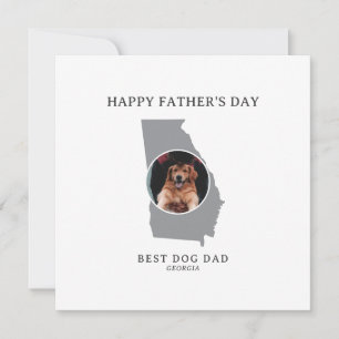 Bester Hunde-Vater Georgia Foto Vater-Tag Feiertagskarte