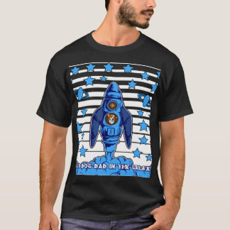 Bester Hunde-Vater im Weltraum-Raketen-Geschenk T-Shirt