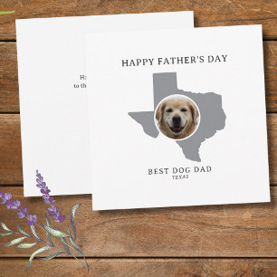 Bester Hunde-Vater in Texas Vater-Tag-Foto Feiertagskarte