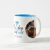 Bester Hunde-Vater je 2-Foto-Tasse Zweifarbige Tasse (VorderseiteRechts)