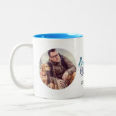 Bester Hunde-Vater je 2-Foto-Tasse Zweifarbige Tasse (Links)