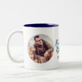 Bester Hunde-Vater je 2-Foto-Tasse Zweifarbige Tasse (Links)