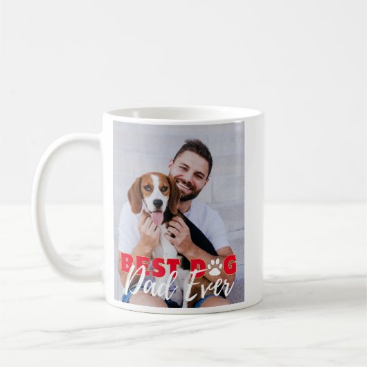 Bester Hunde-Vater je Personalisierte Fotos Kaffeetasse (Links)