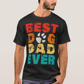 Bester Hunde-Vater je Vintag Retro-Stil-Tag T-Shirt