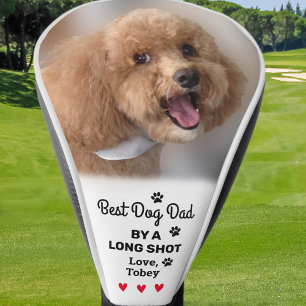 Bester Hunde-Vater Long Shot Foto Name Benutzerdef Golf Headcover