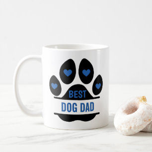 Bester Hunde-Vater Pfotenabdruck Kaffeetasse