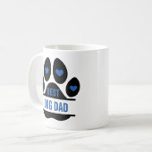 Bester Hunde-Vater Pfotenabdruck Kaffeetasse (Vorderseite Links)