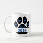 Bester Hunde-Vater Pfotenabdruck Kaffeetasse (Links)