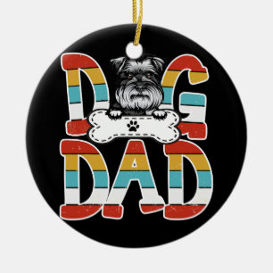 Bester Hunde-Vater Schnauzer Hunde Liebhaber Keramik Ornament