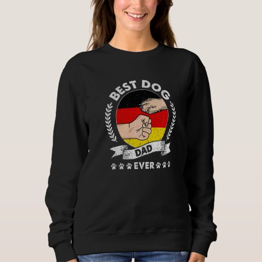 Bester Hunde-Vater überhaupt Deutsche Flagge Sweatshirt (Vorderseite)