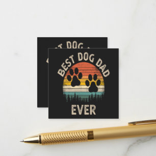 Bester Hunde-Vater überhaupt Vintage  Begleitkarte