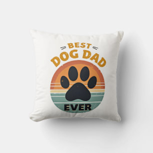 Bester Hunde-Vater überhaupt Vintage Retro Pfote S Kissen