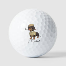 Bester Hunde-Vater Von Par Dachshund Name Golfball