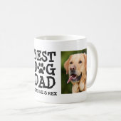 Bester Hunde-Vater / Zwei Foto- & Textbenutzerdefi Kaffeetasse (VorderseiteRechts)