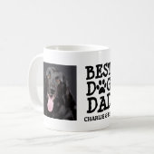 Bester Hunde-Vater / Zwei Foto- & Textbenutzerdefi Kaffeetasse (Vorderseite Links)