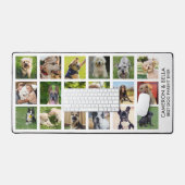 Bester Hundeelternteil, Hundeschlittenfoto-Collage Schreibtischunterlage (Tastatur & Maus)