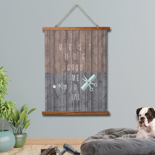Bester Hundehüttenhirsch je Holztäfelung Wandteppich Mit Holzrahmen