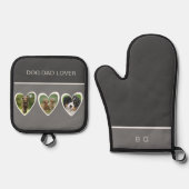 Bester Hundeliebhaber und 3 Hunde Foto Ofenhandschuh & Topflappen-Set (Vorderseite)