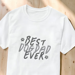 Bester Hundepapa Aller Modern Schwarz und Grau Gru T-Shirt