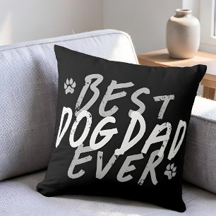 Bester Hundepapa Aller Modern Schwarzes und Graues Kissen