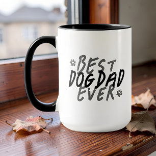 Bester Hundepapa Aller Modern Schwarzes und Graues Tasse