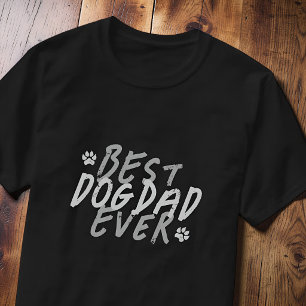 Bester Hundepapa Aller Modernen Schwarzen und Grau T-Shirt