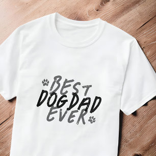 Bester Hundepapa Aller Modernen Schwarzen und Grau T-Shirt