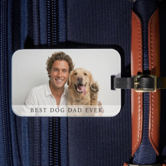 Bester Hundepapa Aller Moderner Maßgeschneiderter Gepäckanhänger (Vorderseite Insitu 4)