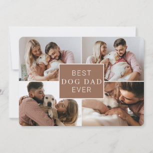 Bester Hundepapa Aller Vater tags-Flat Photo Colla Karte