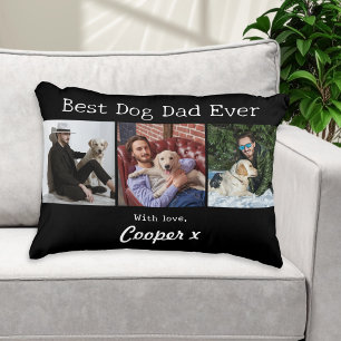 Bester Hundepapa Aller Zeiten 3 Foto-Collage Dekokissen
