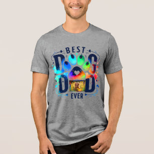 Bester Hundepapa Aller Zeiten Benutzerdefiniertes Tri-Blend Shirt