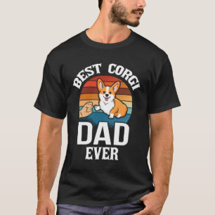 Bester Hundepapa Aller Zeiten Corgi Retro Vintage T-Shirt