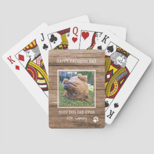 Bester Hundepapa aller Zeiten Foto Frohen Vatertag Spielkarten