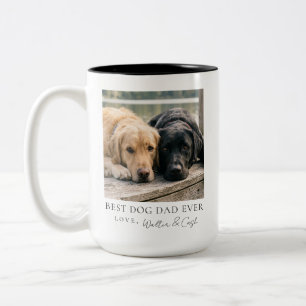 Bester Hundepapa Aller Zeiten Haustier-Eltern-Foto Zweifarbige Tasse