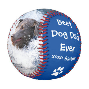 Bester Hundepapa Aller Zeiten Zwei Foto Vatertag Baseball