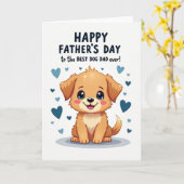 Bester Hundepapa Allerliebst Karte (Gelbe Blume)