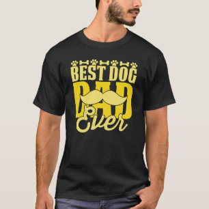 Bester Hundepapa Allerzeit Lustiger Schnurrbart Hu T-Shirt