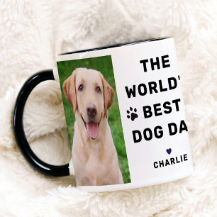 Bester Hundepapa der Welt Foto Schwarz Tasse