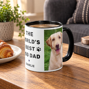 Bester Hundepapa der Welt Foto Schwarz Tasse