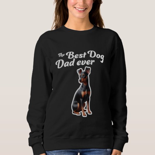 Bester Hundepapa ever Manchester Terrier Sweatshirt (Vorderseite)