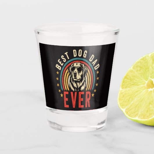 Bester Hundepapa ever Schnapsglas (Vorderseite)