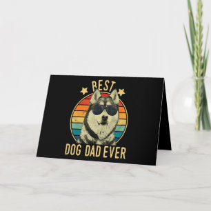 Bester Hundepapa   Geschenk für sibirischen Husky  Feiertagskarte