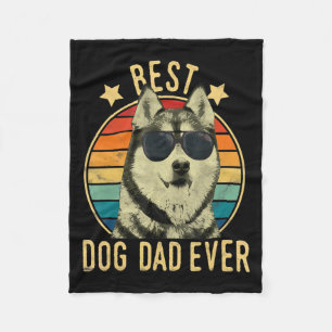 Bester Hundepapa   Geschenk für sibirischen Husky  Fleecedecke