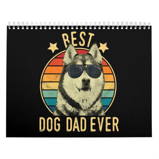 Bester Hundepapa | Geschenk für sibirischen Husky Kalender (Titelbild)