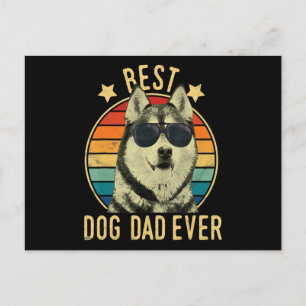 Bester Hundepapa Geschenk für sibirischen Husky Postkarte