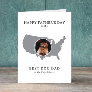Bester Hundepapa in den USA Foto Vatertag Feiertagskarte