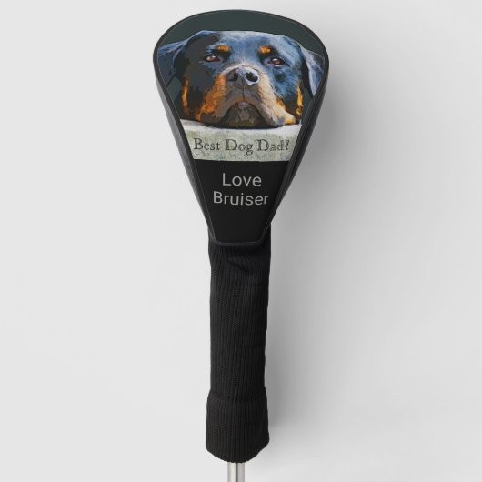 Bester Hundepapa Personalisiert Golf Headcover (Vorderseite)