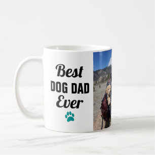 Bester Hundepapa   Pfotenabdruck 3-Foto-Collage Kaffeetasse