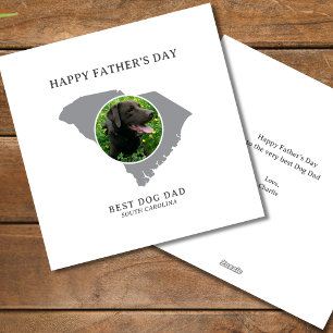 Bester Hundepapa South Carolina Foto Vater-Tag Feiertagskarte