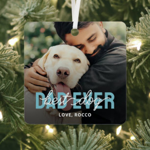 Bester Hundepapa überhaupt Haustierfoto Ornament Aus Metall